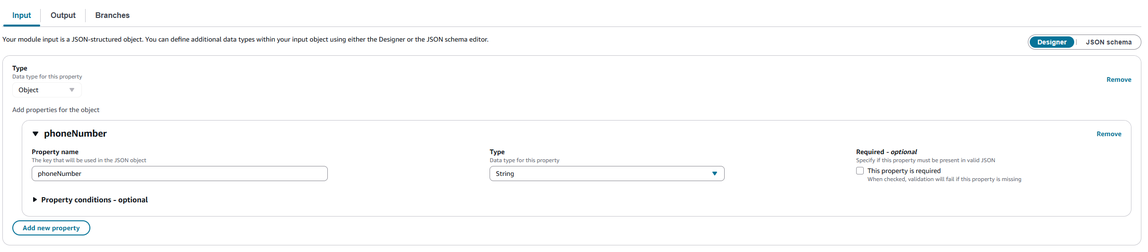 Impostazioni del modulo di autenticazione: configurazione dell'output.