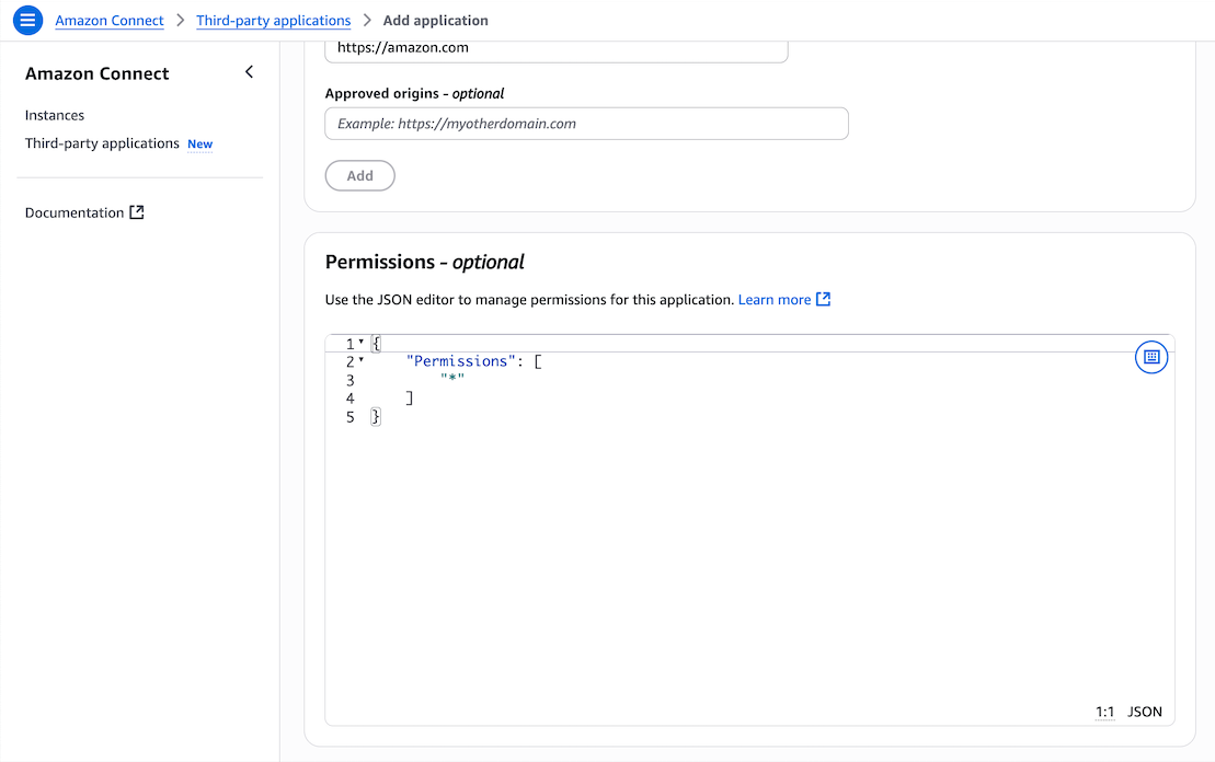 Concessione delle autorizzazioni all'applicazione per l'integrazione dei dati del workspace.