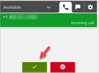 Pannello di controllo dei contatti, chiamata in entrata.