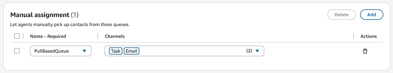 Impostazioni del profilo di routing per l’app Worklist.