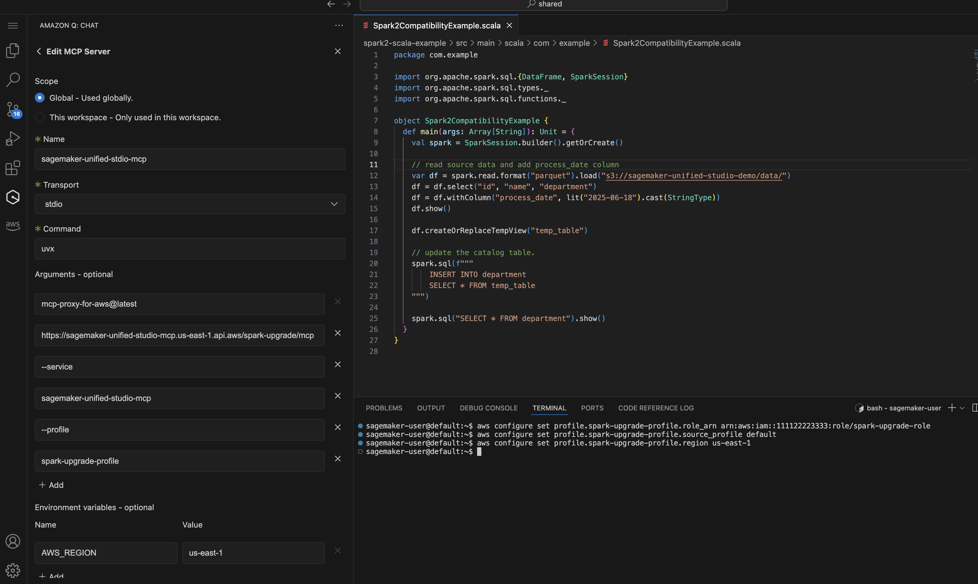 Agente di aggiornamento Apache Spark