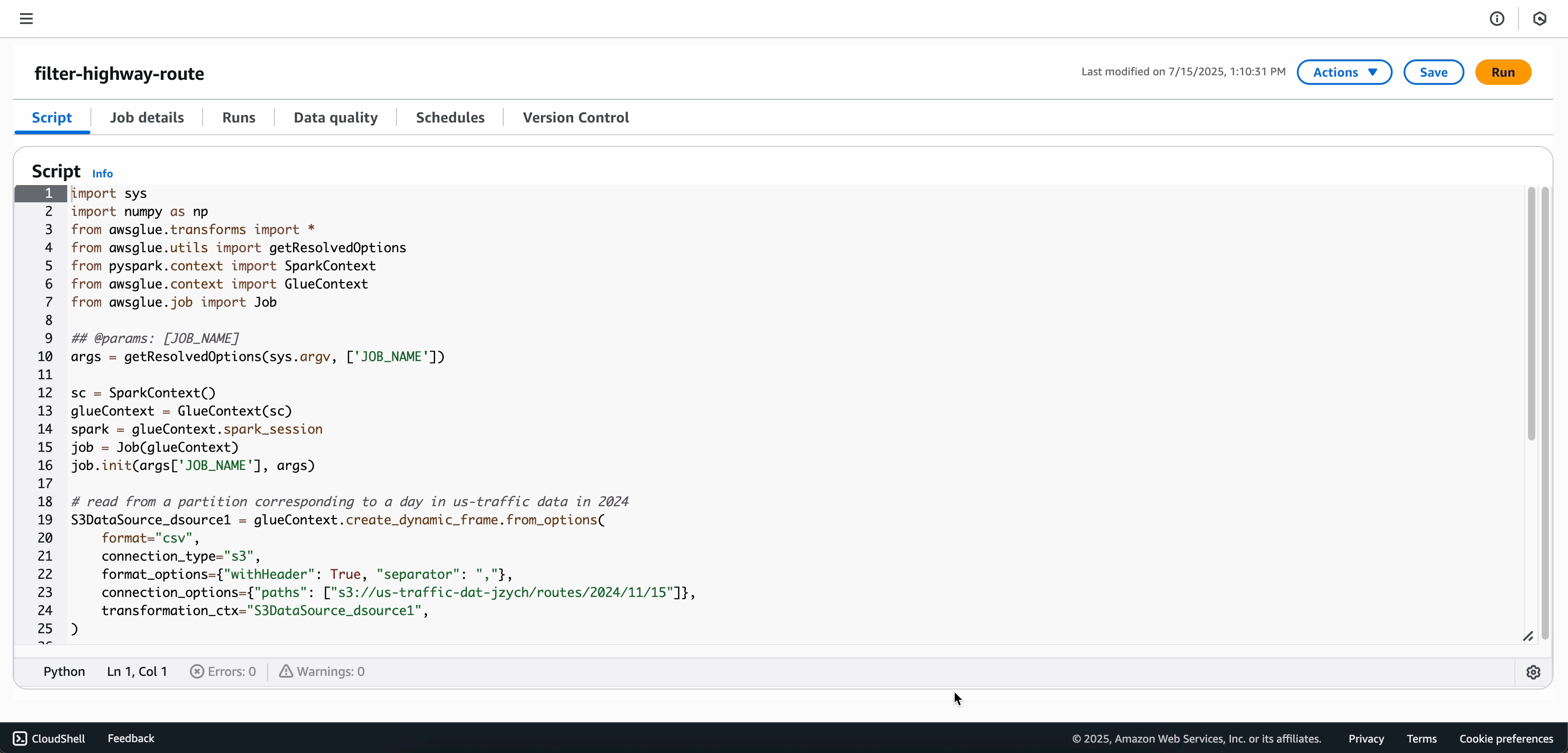 La GIF mostra l'implementazione completa di un'esecuzione non riuscita e la risoluzione dei problemi con la funzionalità AI in esecuzione.