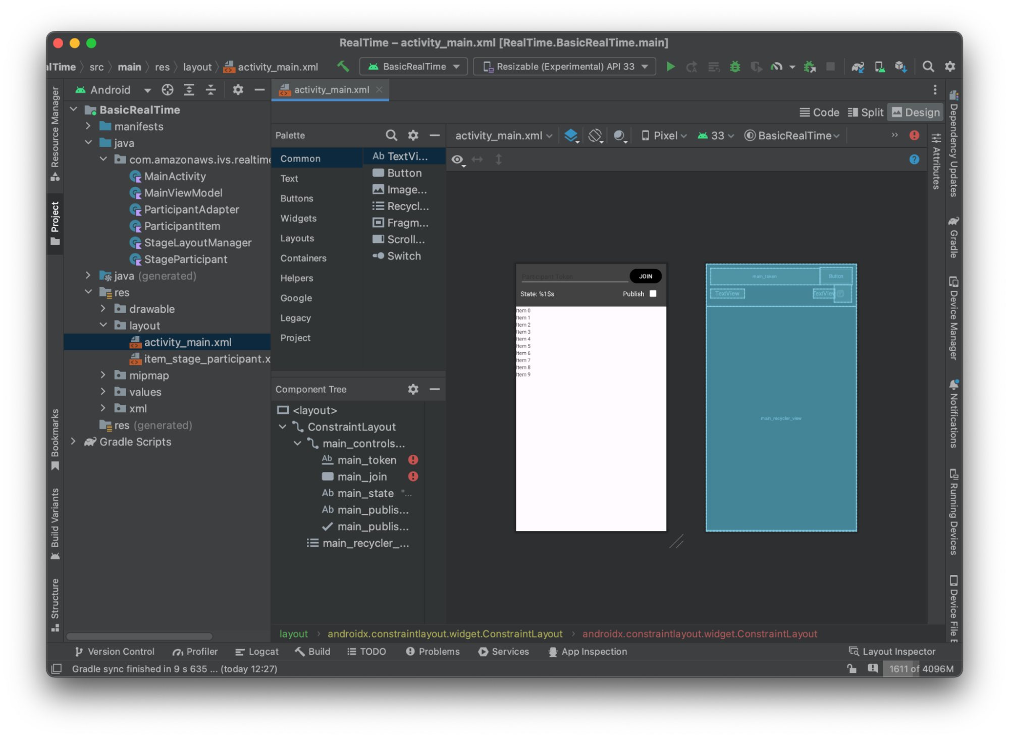 Configura il layout di pubblicazione per la tua app Android.