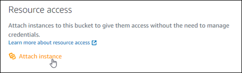 L'opzione Attach instance.
