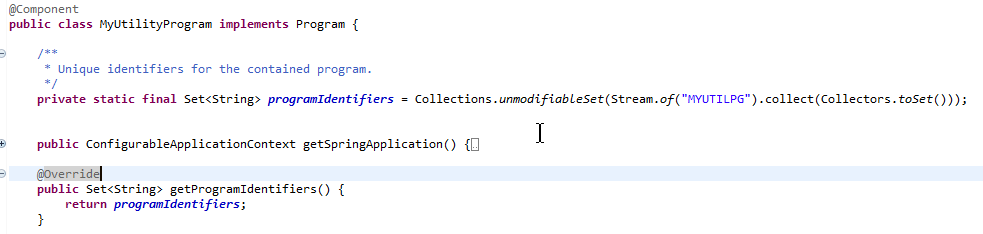 Esempio di identificatore di programma