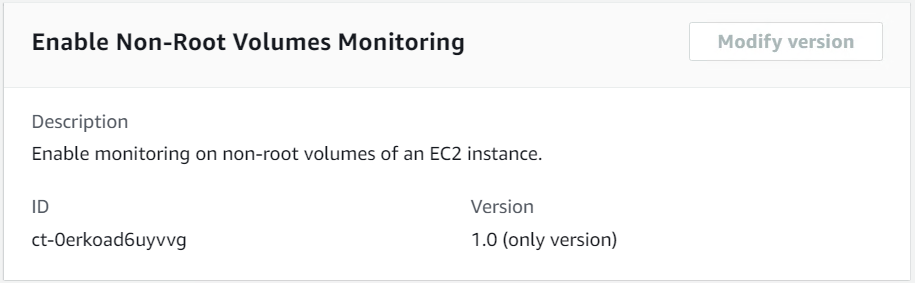 Modifica type for enabling non-root volumes monitoring on EC2 instances with ID and version.