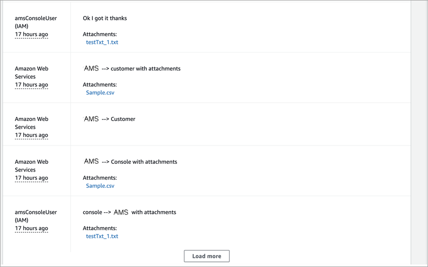 Elenco della corrispondenza ricevuta.