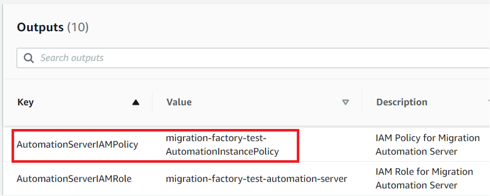 policy del server di automazione degli output