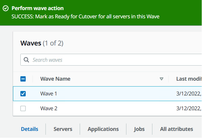 Wave Action Ready Cutover