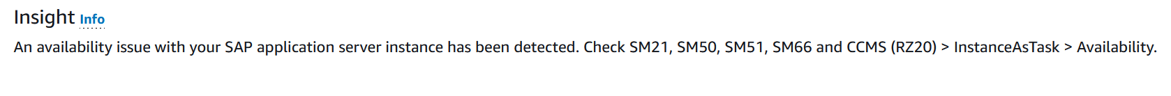 エラーの原因に関する追加情報を含む CloudWatch Application Insights の問題インサイト。
