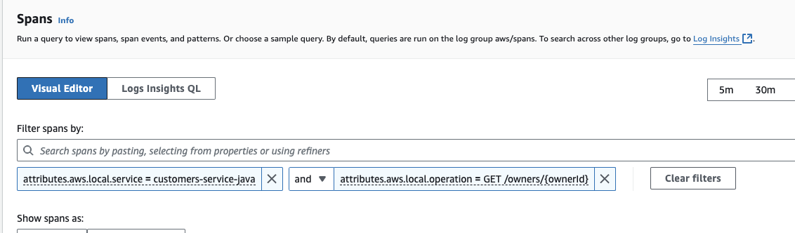 サービスでのフィルタリング