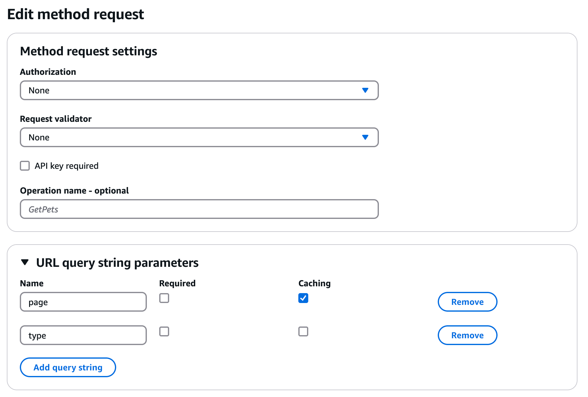 メソッドパラメータまたは統合パラメータをキャッシュキーとして含め、キャッシュされたレスポンスにインデックスを付ける