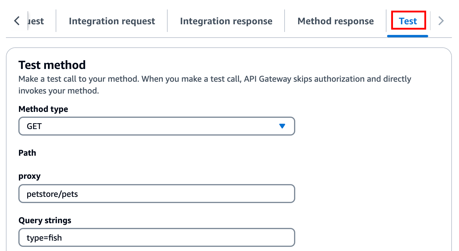 テスト機能を使用してメソッドをテストします。