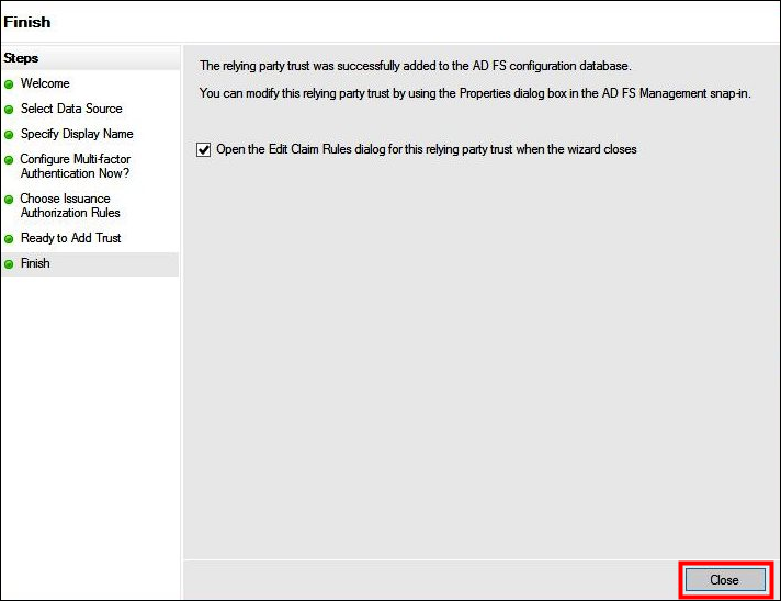 [閉じる] を選択してください。
