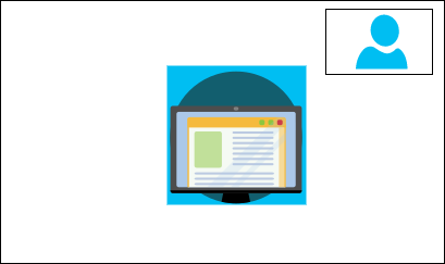 横向き (水平) のウィンドウに 2 つの動画タイルが表示されている画像。