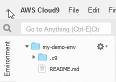 IDE AWS Cloud9 でメニューバーを非表示にして表示する