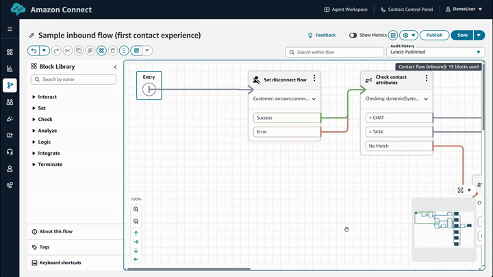 Page Up キーと Page Down キーを使用してアイテムに順番に移動する方法を示す GIF。
