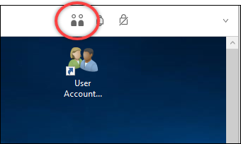 DCV クライアントの [コラボレーター] アイコン