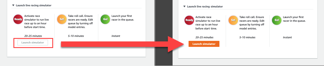 [シミュレータの起動] ボタンを選びます。