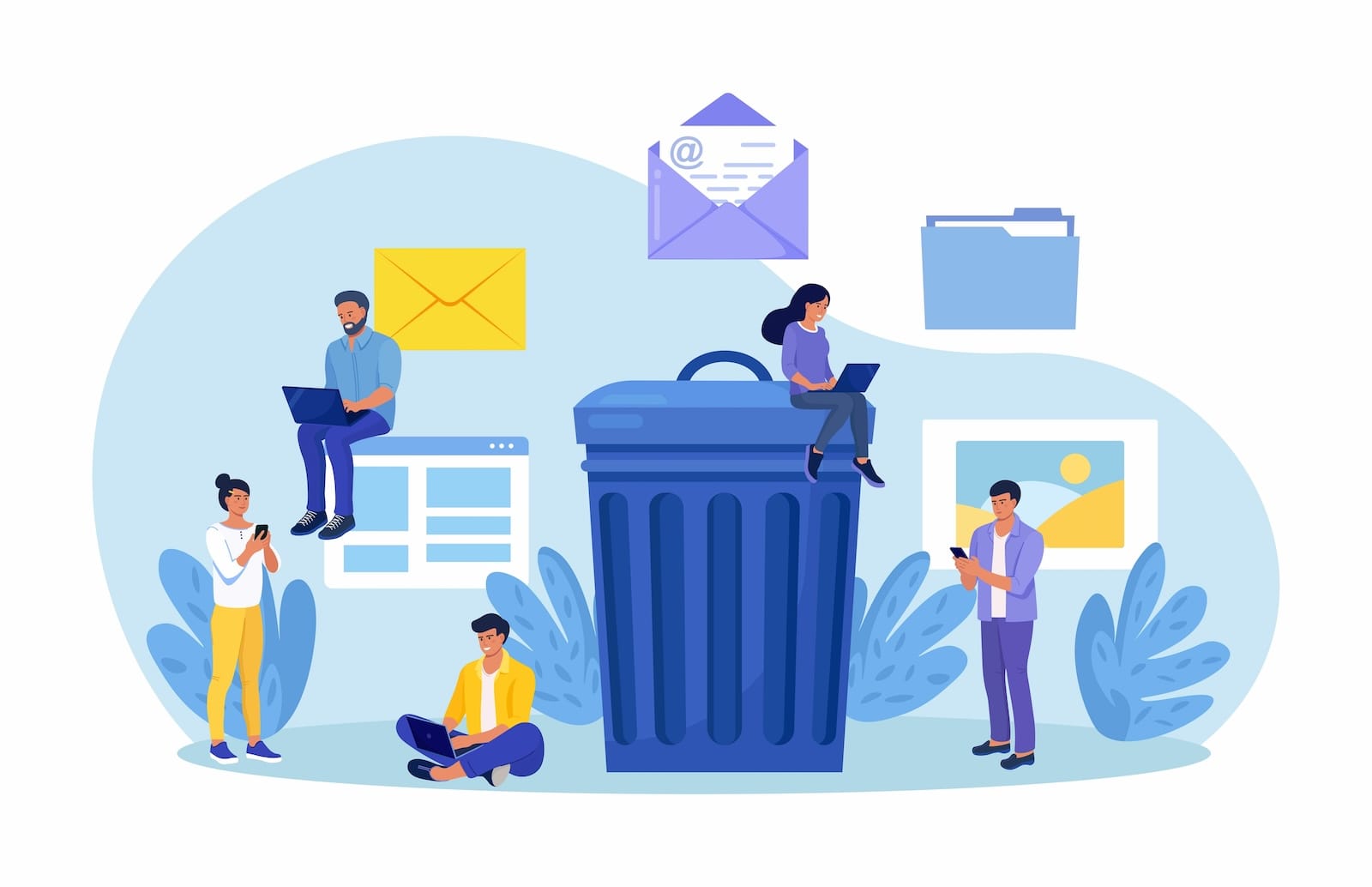 リソースの削除を示す説明図。