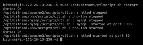 インスタンスのサービスを再起動します。