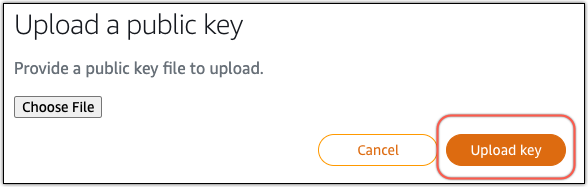 キーのアップロードボタンをクリックする
