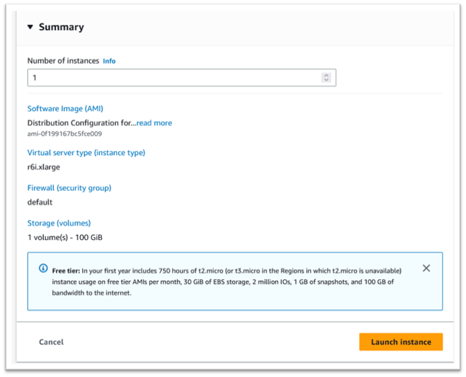 選択したオプションの概要。