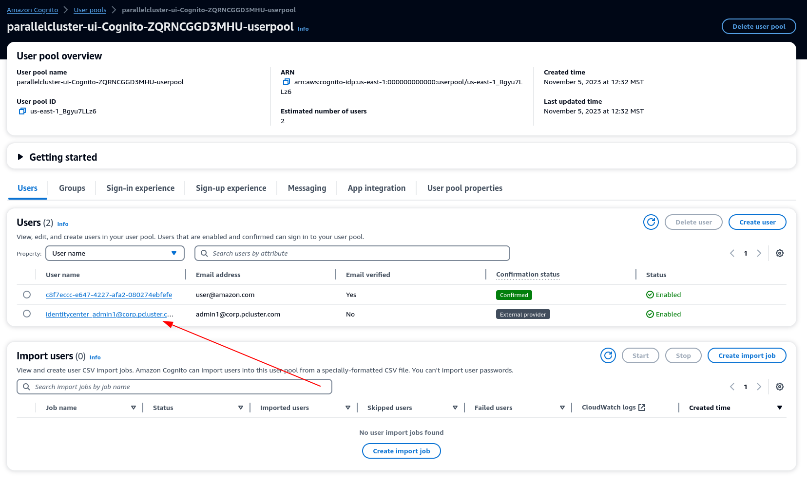 サインインエクスペリエンスタブを強調表示するスクリーンショット