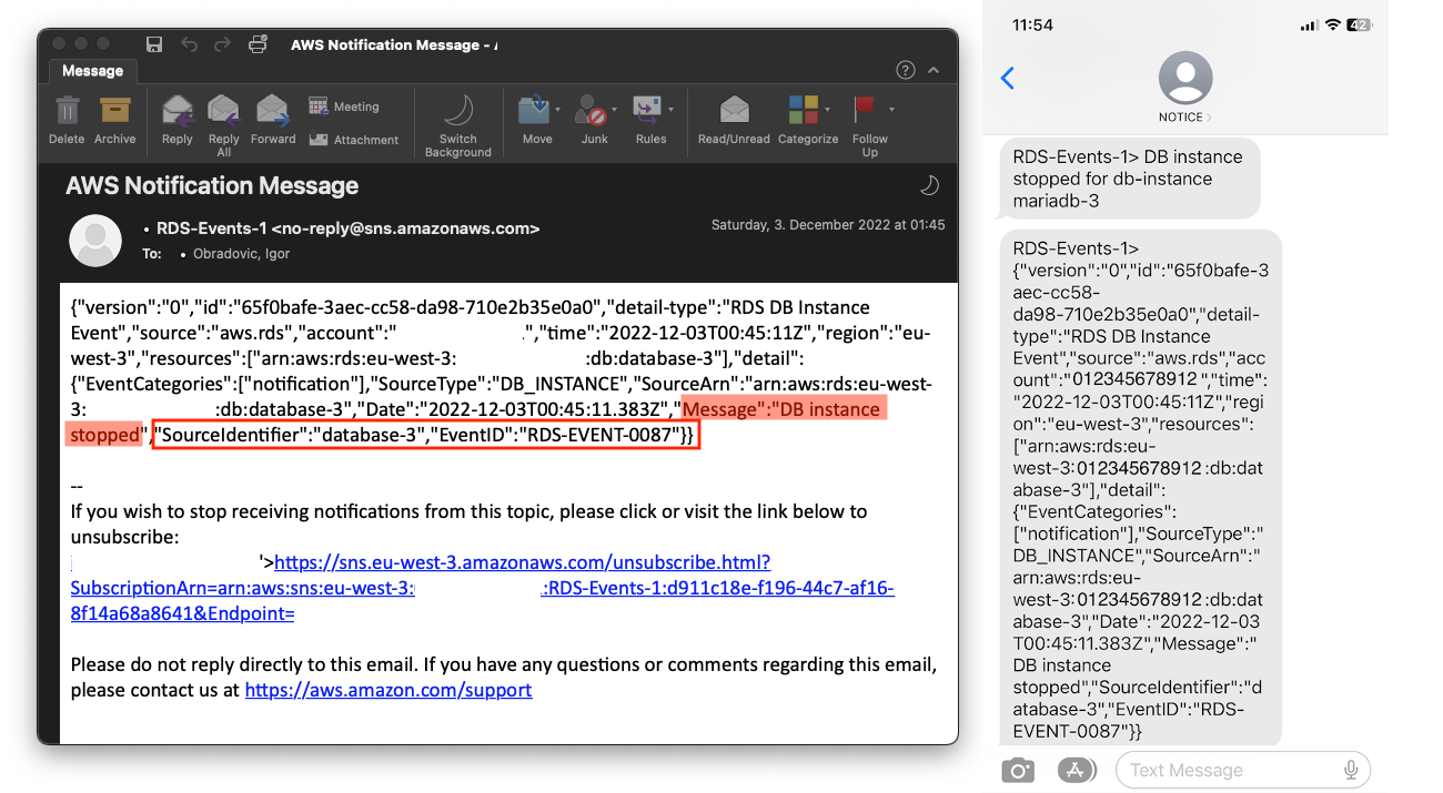 SNS トピックの設定