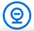 Blue circular icon with a white webcam or video camera symbol inside.