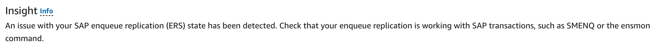 오류 원인에 대한 추가 정보가 포함된 CloudWatch Application Insights에 대한 문제 인사이트.