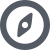 Compass icon representing navigation or direction in a user interface.