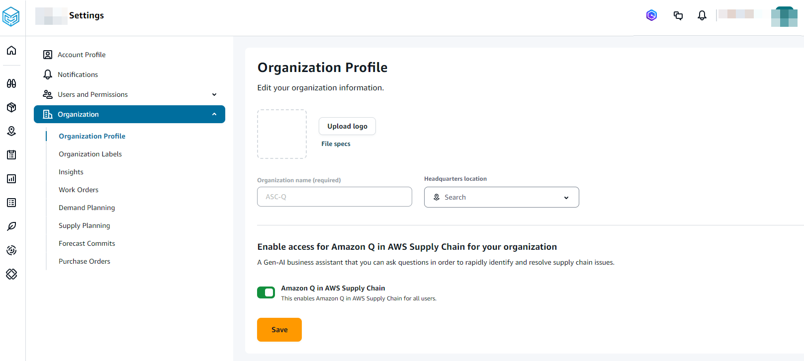 의 Amazon Q AWS Supply Chain