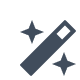Sparkle icon representing cleaning or refreshing functionality.