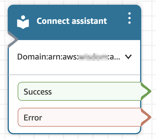 구성된 Connect 어시스턴트 블록입니다.