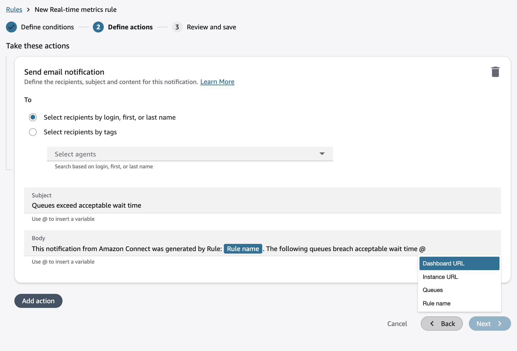 변수 주입이 있는 작업 작업입니다.