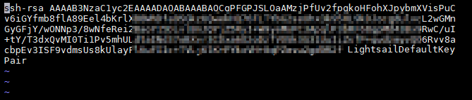 Lightsail 기본 키.