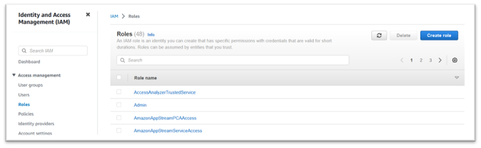 필터가 적용되지 않은 역할.