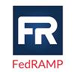 FedRAMP logo with "FR" initials in white on a navy blue square background.