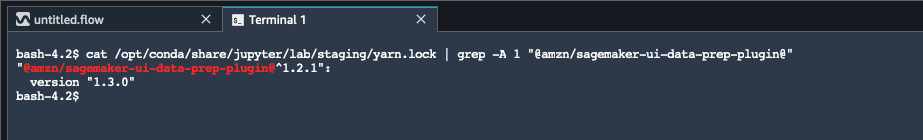 6단계의 명령을 복사하여 붙여넣어 Studio Classic에서 열린 터미널 창입니다.