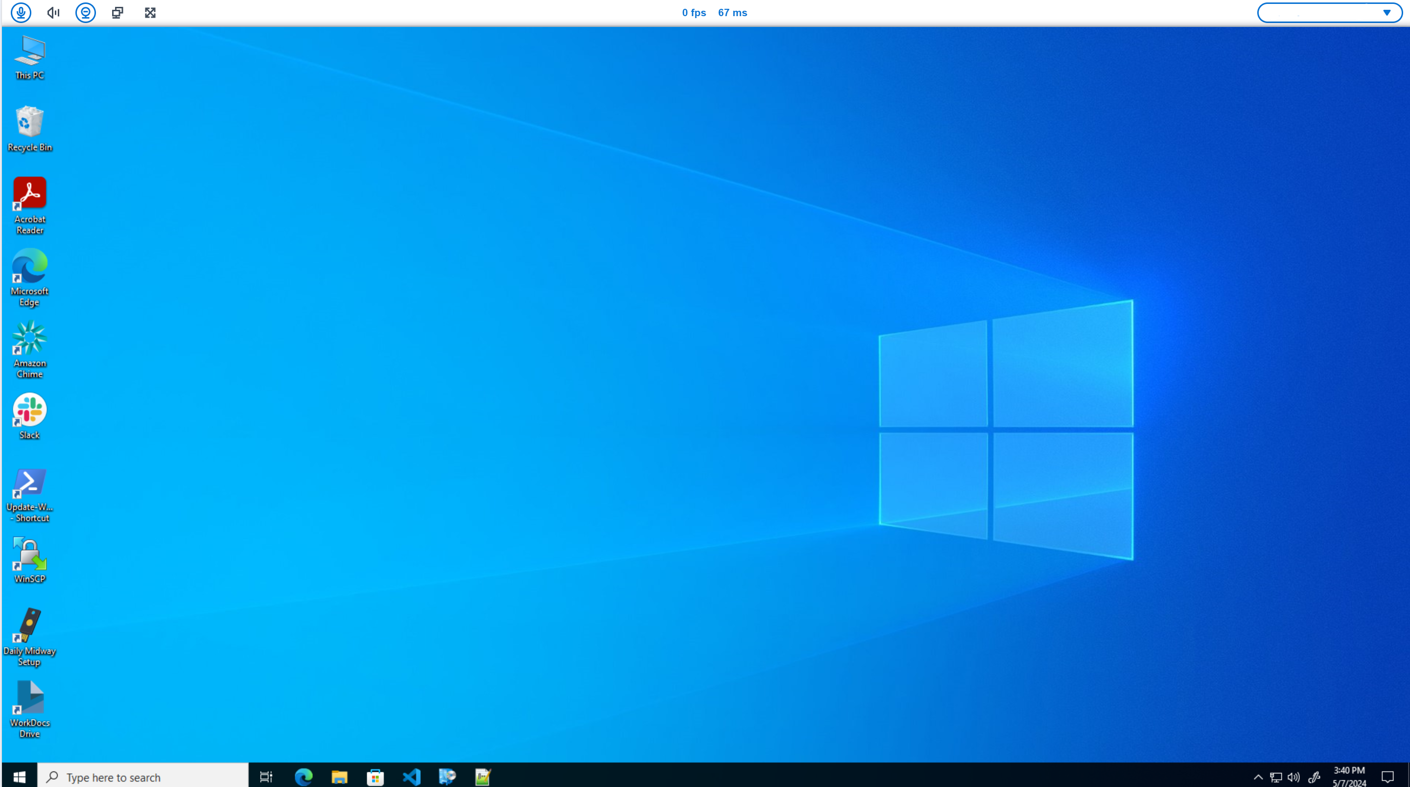 Windows desktop with icons and taskbar, featuring the Windows logo on a blue background.