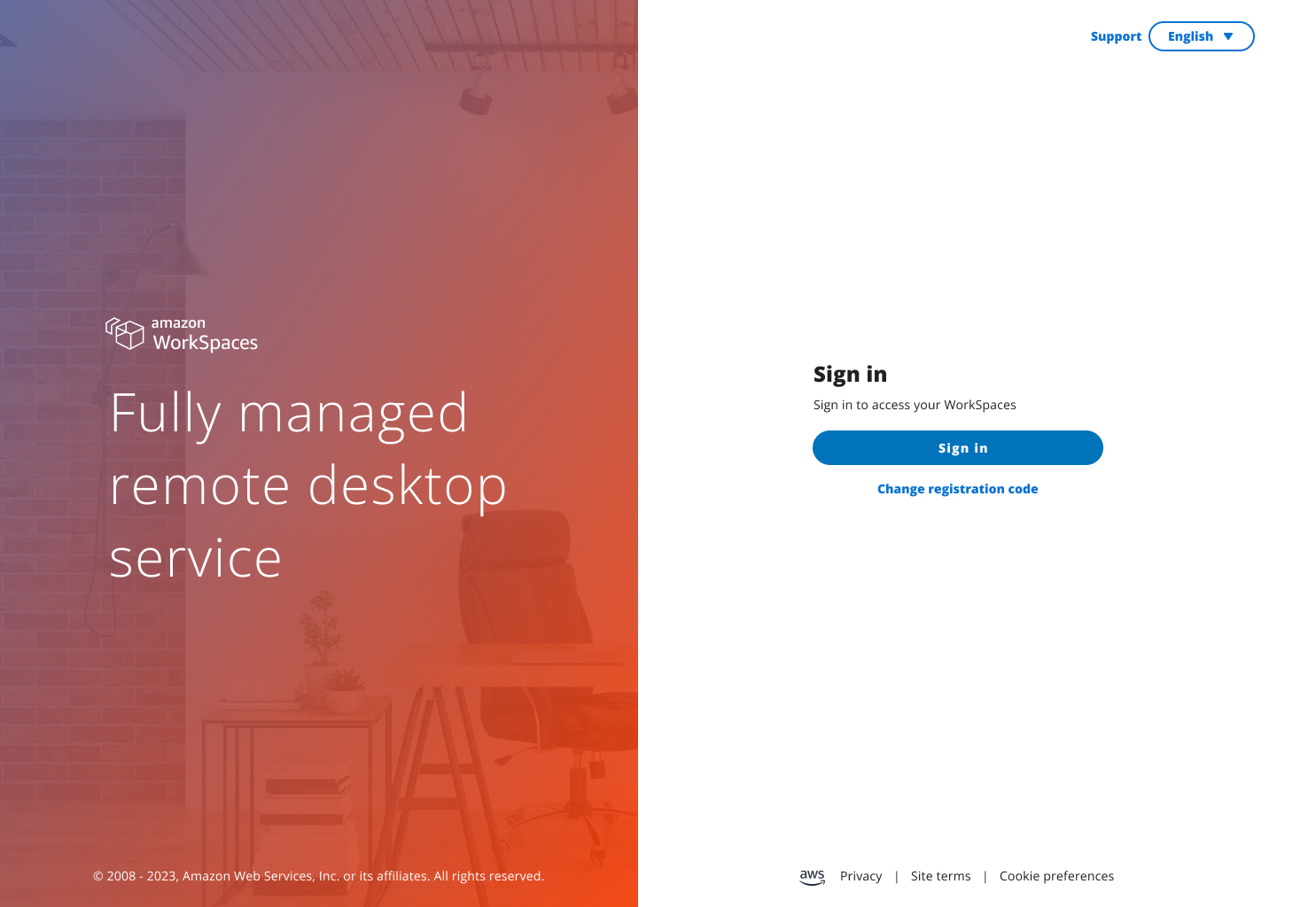 WorkSpaces에 대한 WorkSpaces 씬 클라이언트 연결