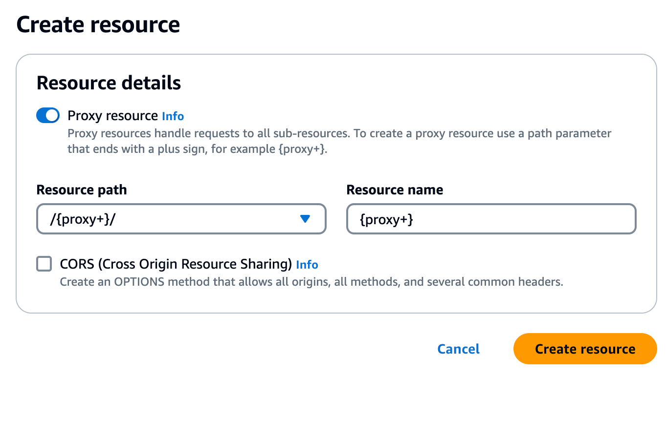 Crie um recurso filho.