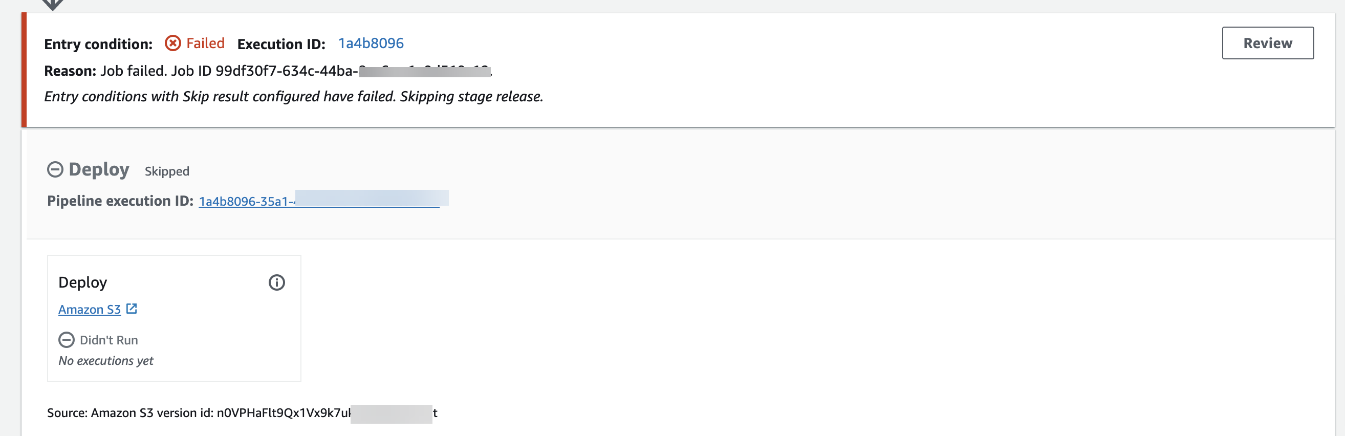 Um exemplo de processo de lançamento usando CodePipeline.