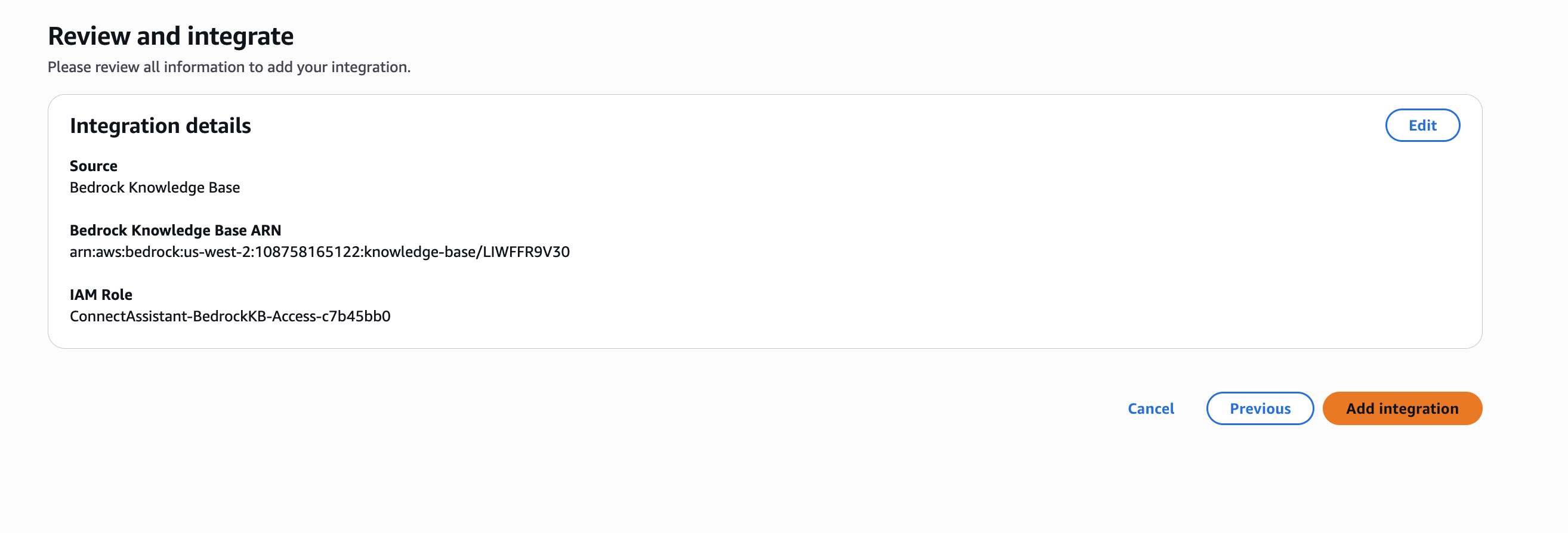 Página de revisão e integração do BYOBKB