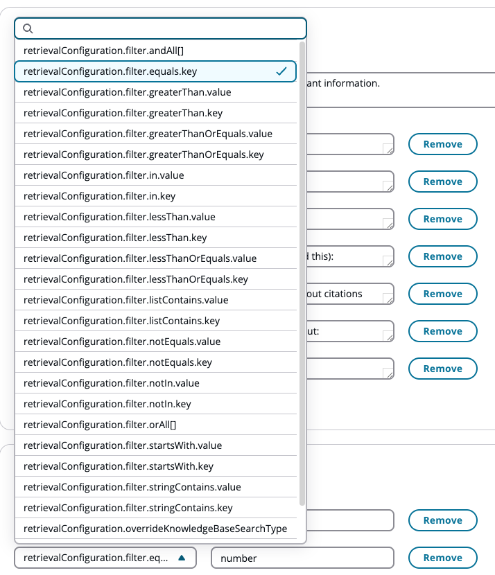 Configurando a substituição da chave de filtro