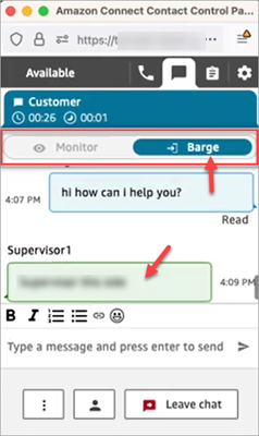 O CCP, uma mensagem de interrupção do supervisor.