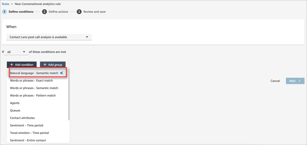 Importe da opção de coleção de palavras na interface de usuário.