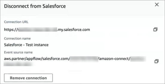 A página de desconexão do Salesforce.