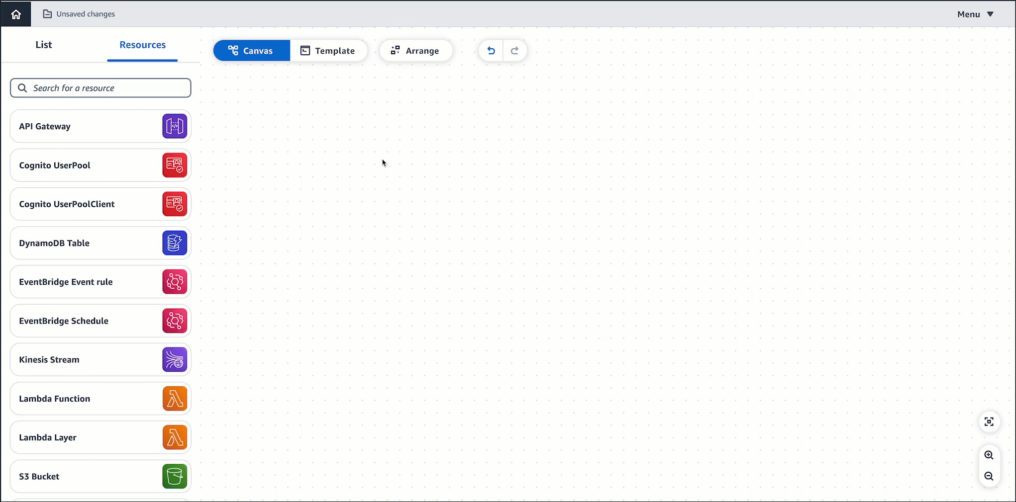 Arrastando dois cartões para a tela visual, conectando-os e expandindo a mensagem resultante para abrir o Change Inspector.